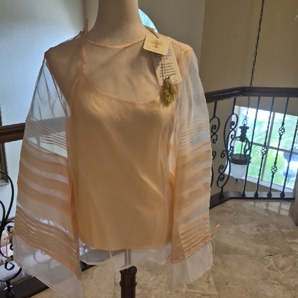 Elegant Sheer Blouse - Cream
